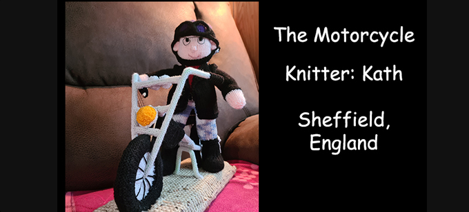 Motorcycle Knitting Pattern by elaine ecdesigns