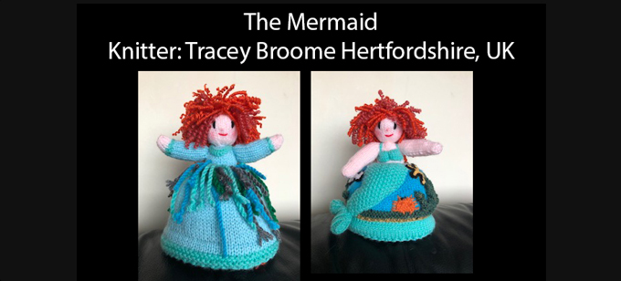 Topsy Turvy Mermaid Knitter Tracey Broome Knitting Pattern by Elaine ecdesigns