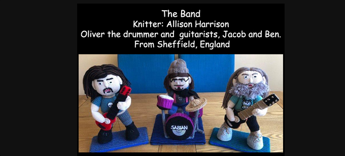 A Rock Band Knitter Allison Harrison Knitting Pattern by elaine ecdesigns