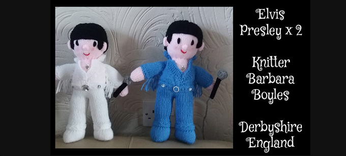 Elvis Knitter Barbara Boyles Knitting Pattern by elaine ecdesigns