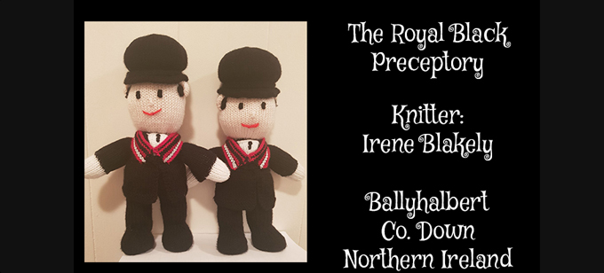 Royal Black Knitter Irene Blakely Knitting Pattern by elaine ecdesigns