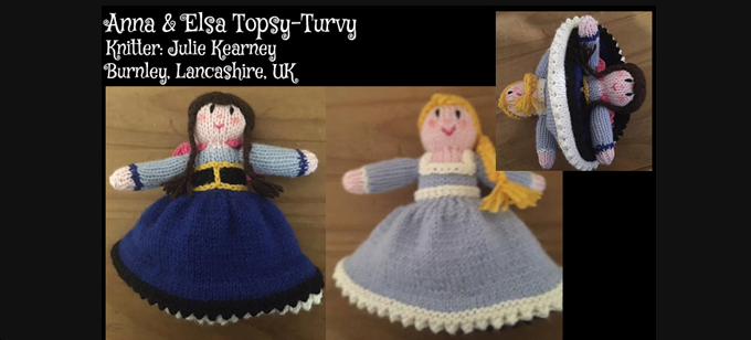  Anna & Elsa Knitter Julie Kearney Knitting Pattern by elaine ecdesigns