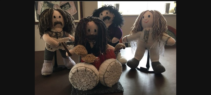 Black Sabbath Knitter Sue Winnington Knitting Pattern by Elaine ecdesigns