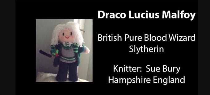 Malfoy Knitter Sue Bury Knitting Pattern by elaine ecdesigns